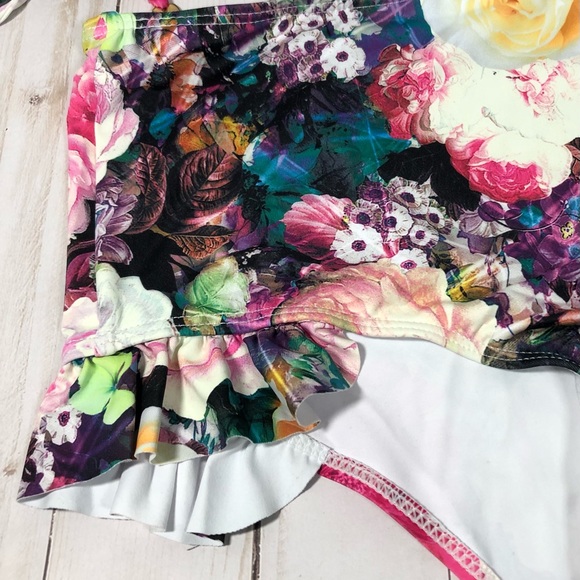 Colorful, Floral High-Waisted 2 Piece Swimsuit - Size Medium - Picture 6 of 13
